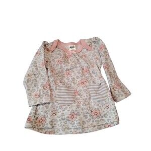 CJP Baby Girls Pink 3/4 Sleeve Blouse/ dress 3-6 Months